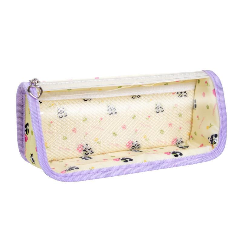 Pvc Transparent Triangle Pencil Case With Large Capacity For Students And Exam Use