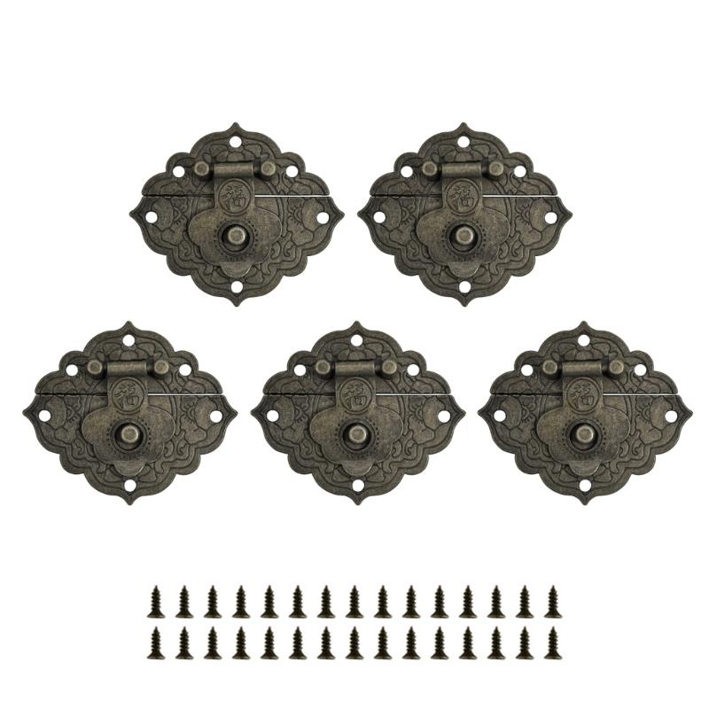 

5lots Retros Chinese Zincs Alloys Clasps Secure Fasteners for Chests Trunks and Handmade Case small