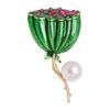 Alloy pearl fruit brooch grape cherry rhinestone oil drop brooch pineapple durian lotus brooch factory direct sales