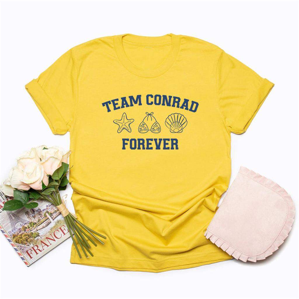 The Summer I Turned Pretty Team Conrad T-Shirt Cousins Beach Tshirt Casual Short Sleeve Women T-shirts TSITP Fans Gift Shirt