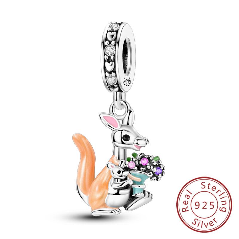 Original Copper Charm Bead Mother'S Day Love Heart Family Charm Bead Pendant Fits Bracelet Womens Jewelry Gifts