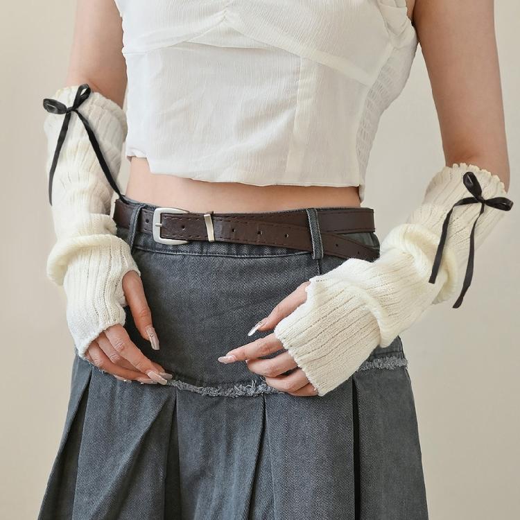 Breathable Long Arm Gloves 2000s Harajuku Oversleeve Lightweight Knitted For Casual Fashion