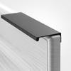 Black Aluminum No-Punch Concealed Handle for Kitchen and Wardrobe Cabinets