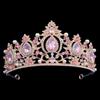Baroque Crystal Tiaras and Crowns Rhinestone Prom Diadem Headband for Women Bridal Wedding Hair Accessories Jewelry Crown Tiara