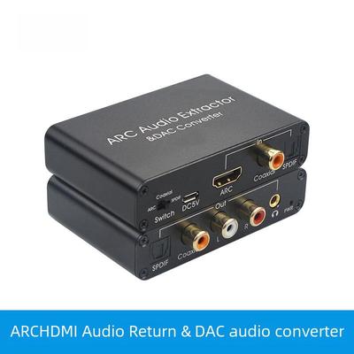 HDMI ARC Audio-Rückkanal & DAC-Konverter mit optischem, SPDIF-, Koaxial- und 3,5-mm-Klinkenanschluss