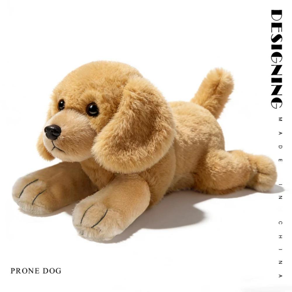 

Simulation German Shepherd Plush Toys Lying Golden Retriever Stuffed Animal Beagle Soft Dolls Bernese Mountain Plushie Husky 27cm