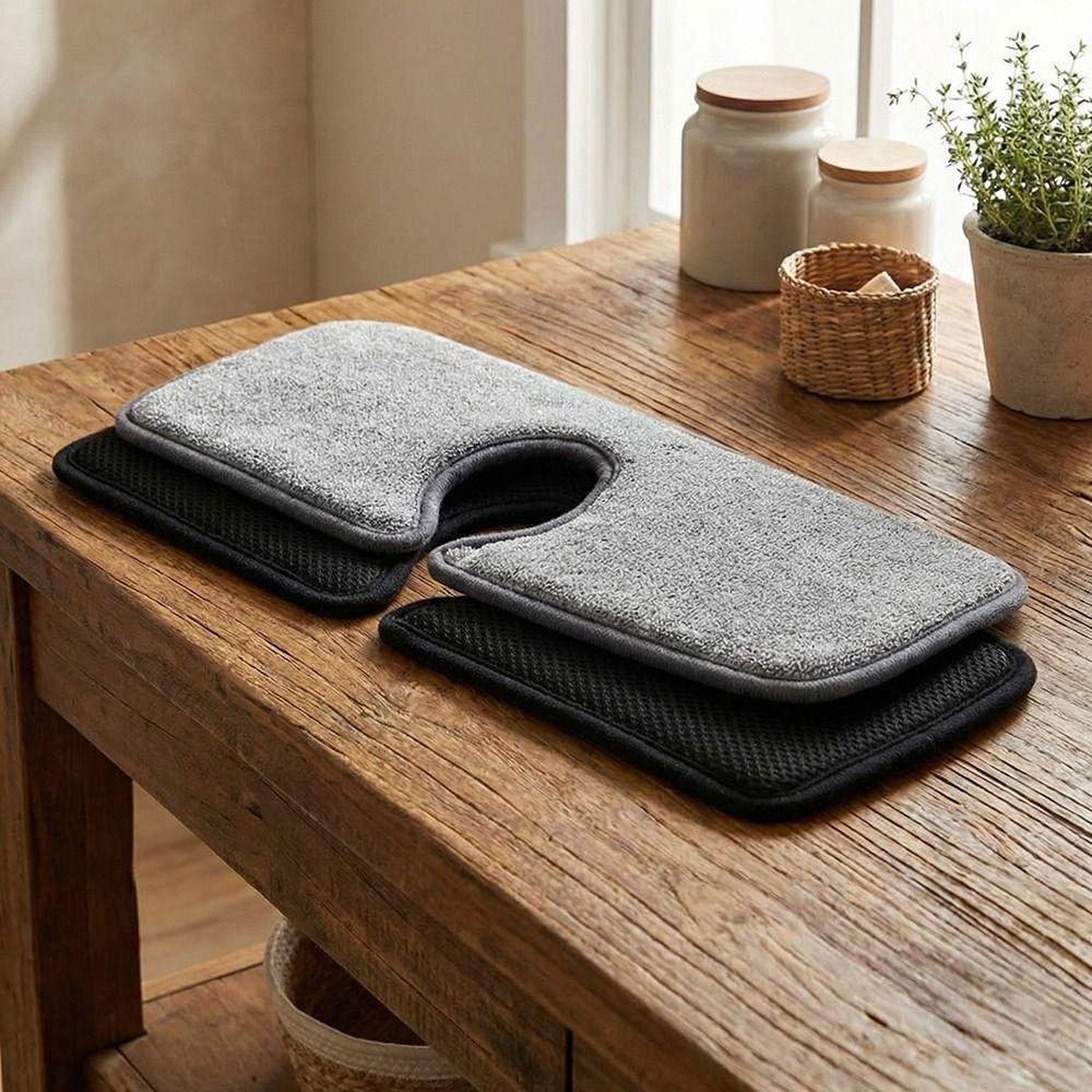 Microfiber Faucet Splash Catcher Contoured Shape Sink Splash Guard  Bathroom Use