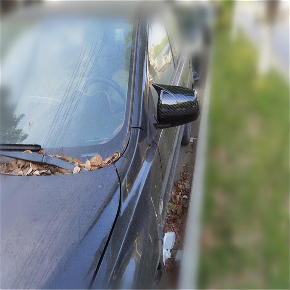 For 08-12 Mitsubishi Lancer Rearview Side Mirror Cover Cap Carbon Fiber Style Us