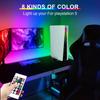 RGB-LED-Lichtleiste für PS5 Slim Disc und Digital Edition, 8 Farben, 400 Effekte, flexibler Farbwechsel-Lampenring für Spielkonsole
