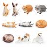 PVC Simulation Cat Model Devon Curly Cat Lifelike Cat Action Figures Sleepy Stretching Cat Simulation Pet Desktop Ornament