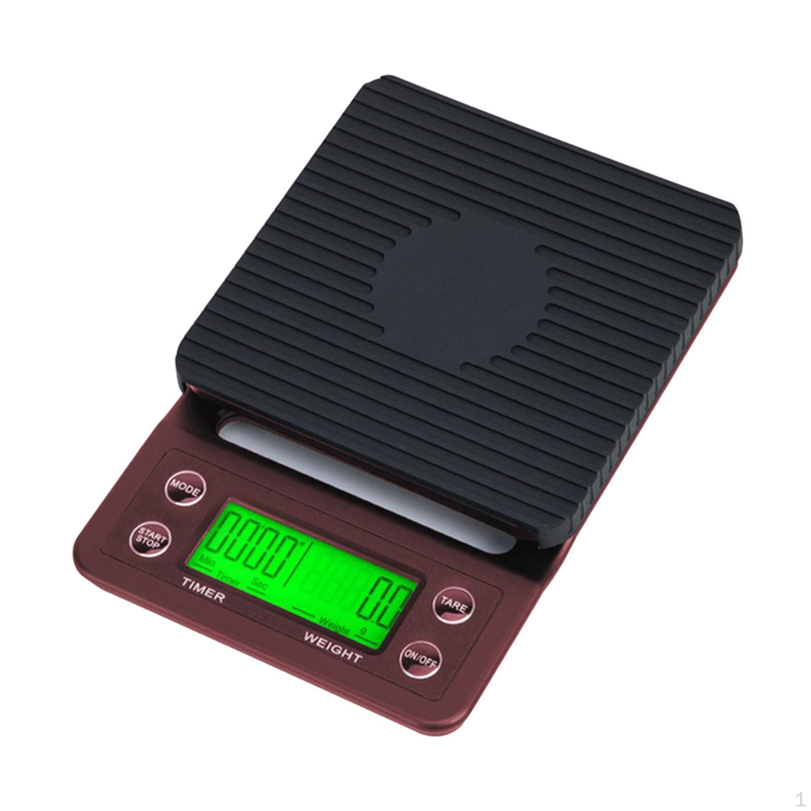 

Кухонные весы для кофе с высоким уровнем капель, весы для эспрессо, с ЖК-дисплеем с подсветкой, 5 кг/0,1 г