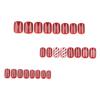 24Pz Rosso Natale Strisce Caramella Fiocco di Neve Quadrati Corti Unghie Finte Unghie Finte Punte Regalo Per Donne