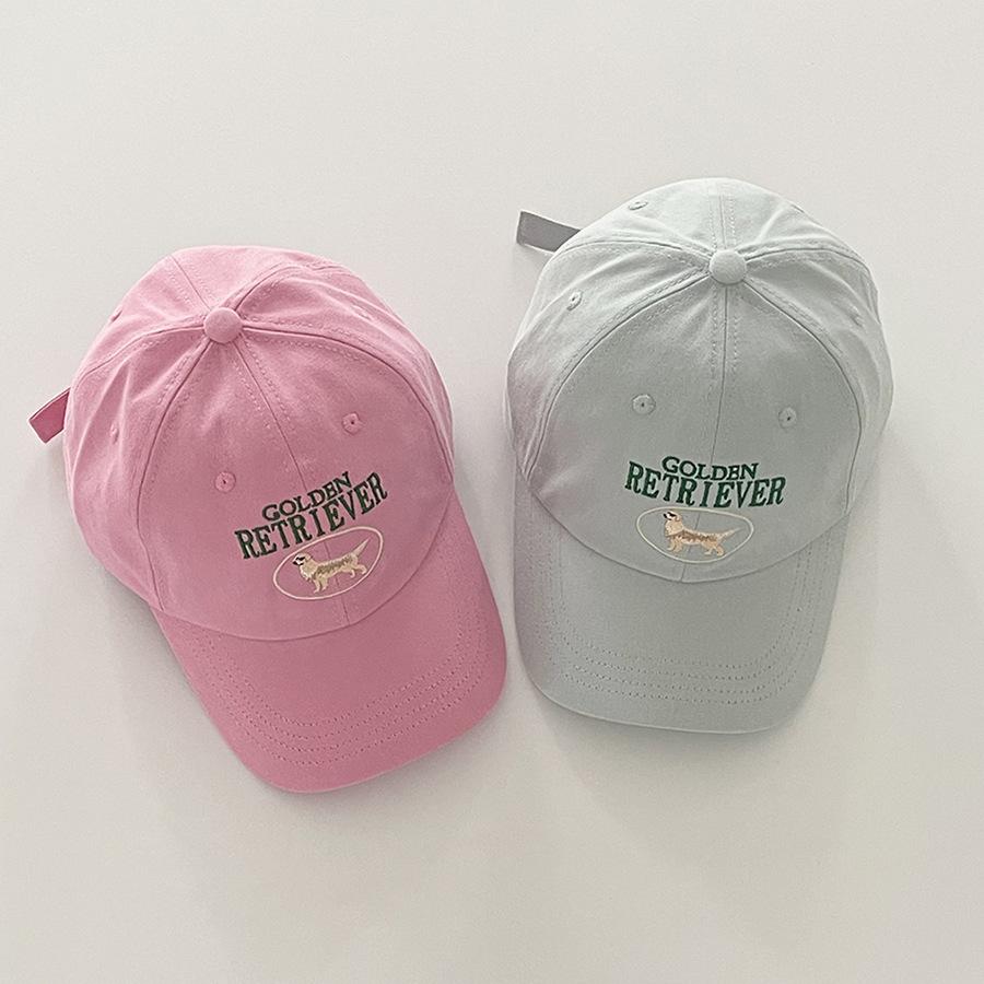 

Cute Golden Retriever Embroidered Letters Baseball Cap for Women Soft Top Fur Cotton Couple Versatile Baseball Cap Showing Small Face M（56-58cm）