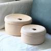 Retro Cotton Linen Rope Storage Box – Hand-Woven Basket with Lid for Home Sundries