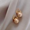 1 Pair Fashionable Simple Pearl Earrings Women's Retro Versatile Accessories Suitable For Daily Wear French Pearl Ear Clips