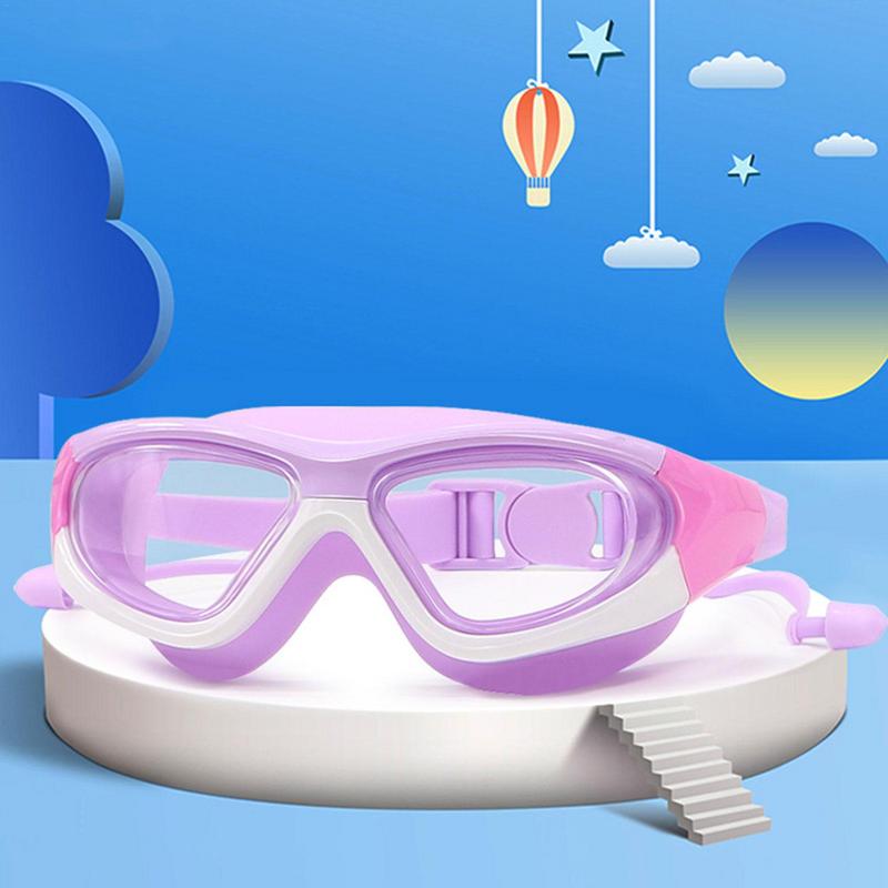 Toddler Swim Goggles Waterproof Anti-UV Kids Goggles No Leakage Design Silicone Comfortable Wide View Swim Glasses For Children