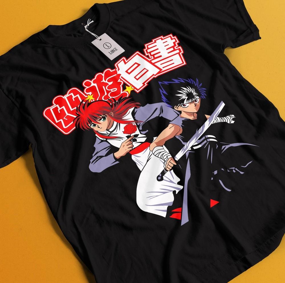 

Yu Yu Hakusho T-Shirt Yusuke Urameshi Tshirt Kurama Kuwabara Hiel Anime Shirt L