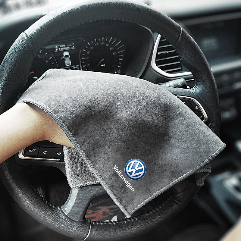 Valve Stems Caps Car Cleaning Brush Clean Tool Wash Microfiber Drying Towel For Volkswagen VW Golf 7 MK7 MK6 Tiguan Polo CC Jett
