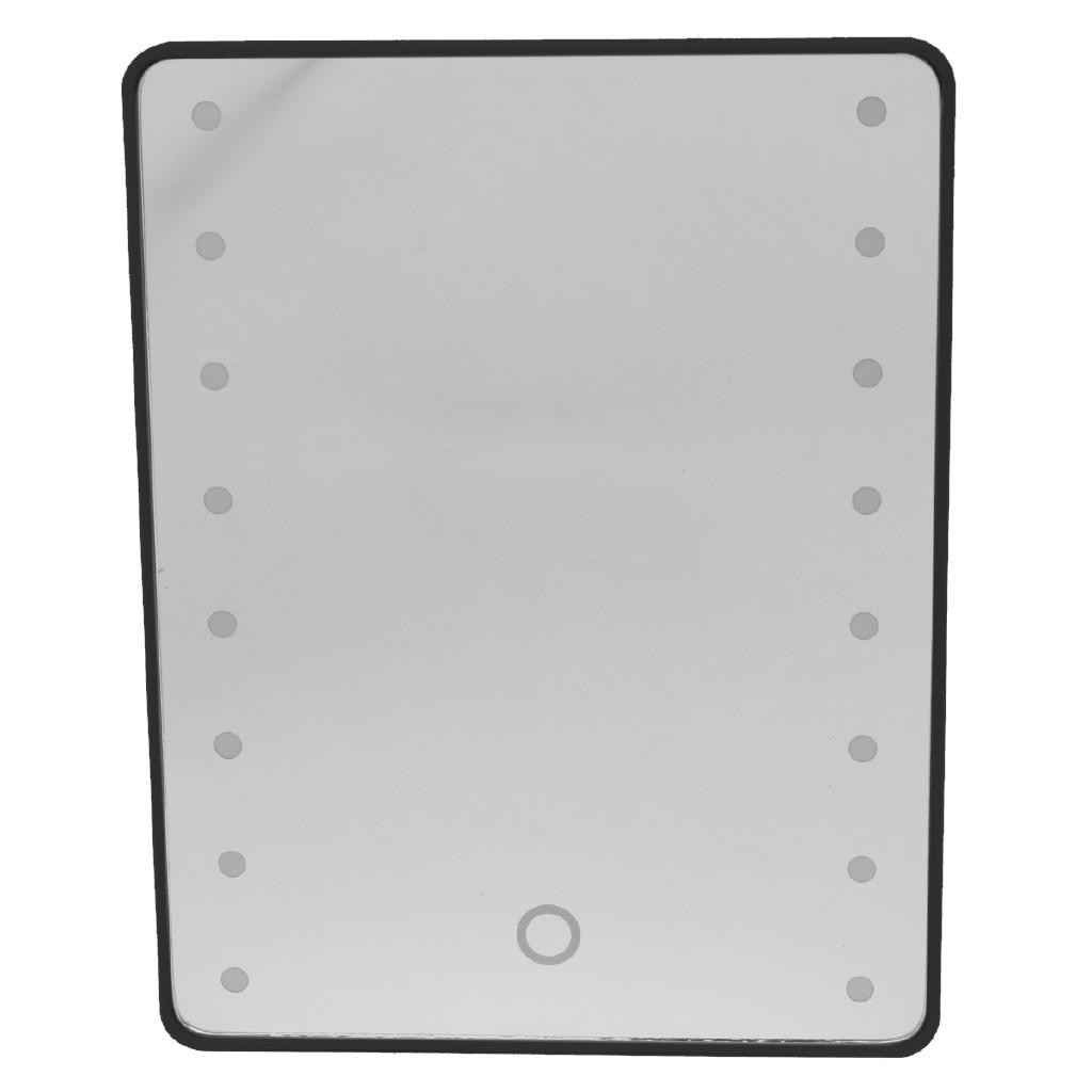 Espelho de Maquilhagem com Luz LED Lâmpada Espelho Cosmético Portátil com Ecrã Tátil Beleza Mesa de Toucador de Mesa Espelhos de Suporte Novo