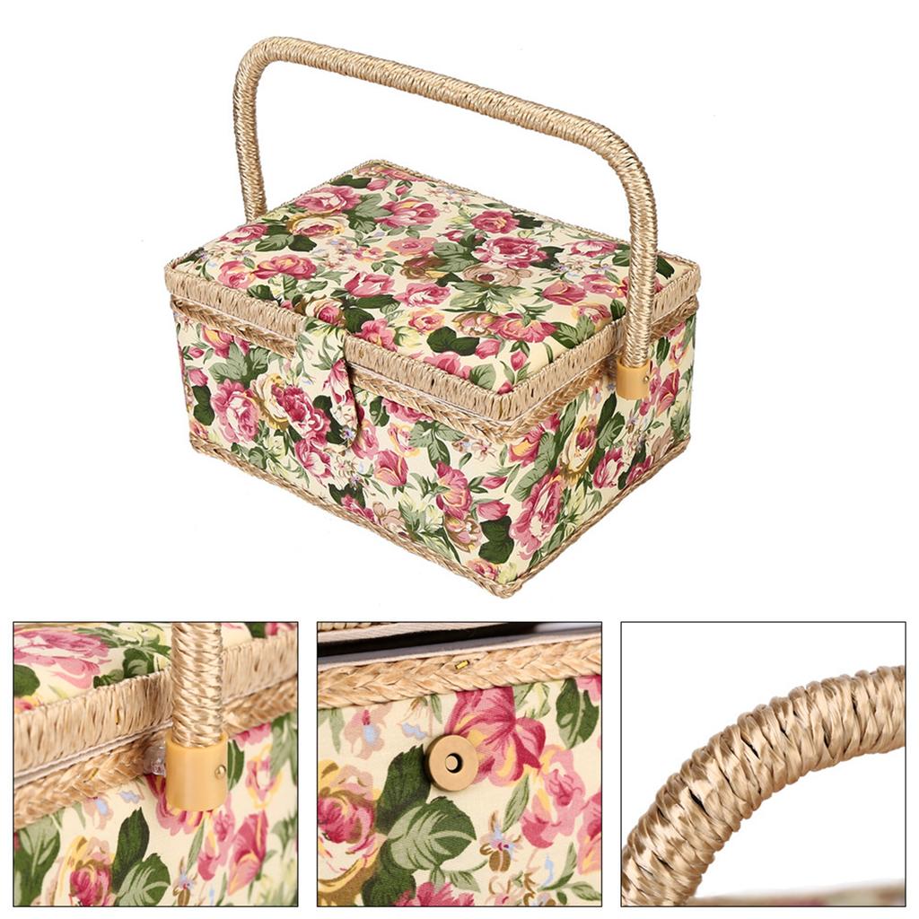 3Colors Craft Sewing Tool Needle Thread Basket Fabric Household Storage Box