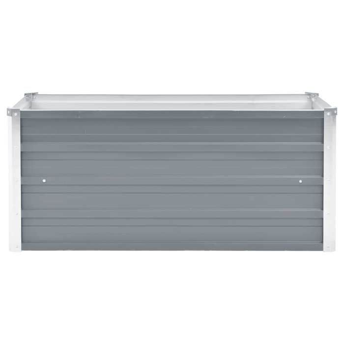 VidaXL Lit Surélevé Acier Galvanisé 100x40x45 cm Gris Jardinière Pot de Fleurs 44854