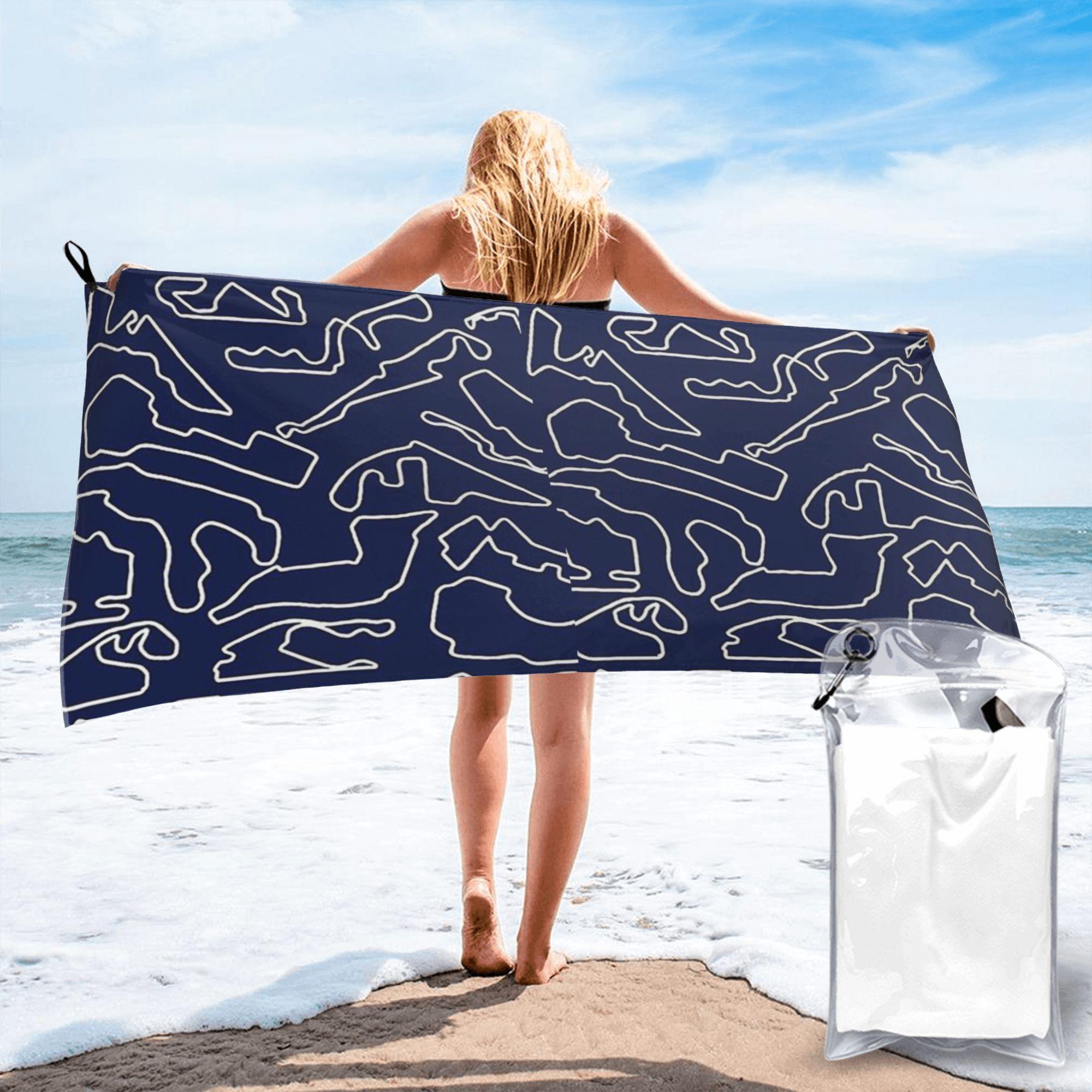 

F1 Tracks Beach Towel Soft Microfiber Quick Dry Absorbent Quick Towels For Bath W30*H60(CM)