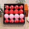 16pcs Shatterproof Christmas Painted Balls Pendant Plastic Merry Christmas Decor  Hotel Mall