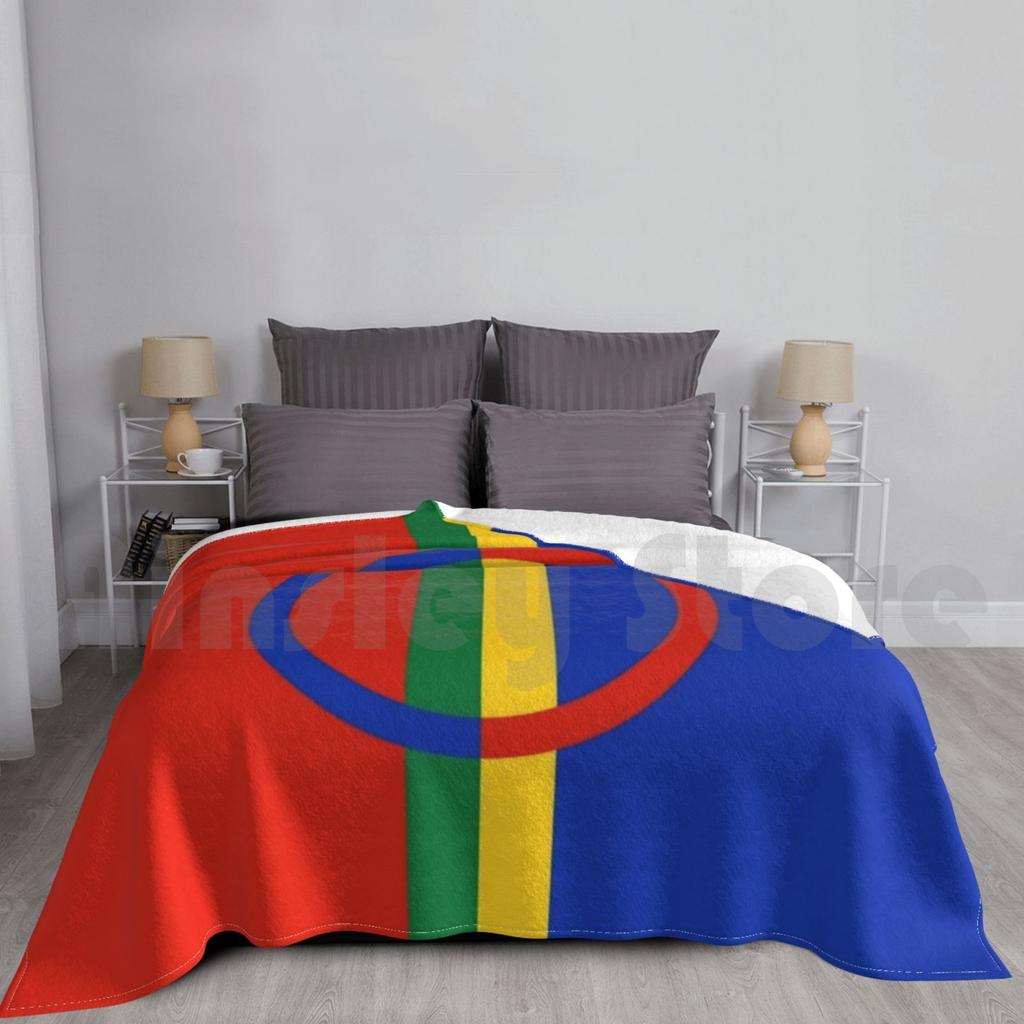 Sami Flag Blanket For Sofa Bed Travel Samis Sami Saami Sames Samés Sámes Flag Flagshop Scandinavia Sweden Norway