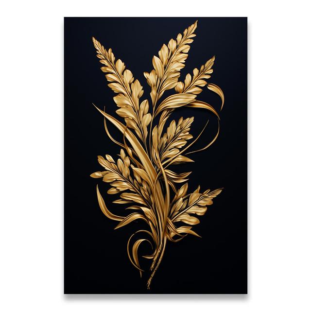 1pcs Canvas Painting Dark Golden Flower Wheat Canvas Painting Decorative Paintings Wall Decor Art Mural Wall Decoration for Home No Frame
