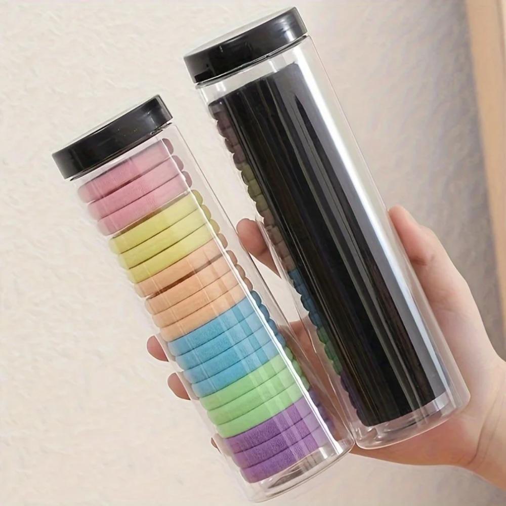 20-Pack Ultra-Soft Plush Hair Ties – High-Elasticity, Minimalist Solid Color Hair Elastics with Towel-Like Texture