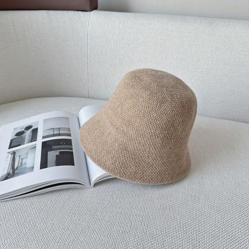 Wool Blended Bucket Hat Women's Japanese Simple Face Small Bucket Hat, Autumn and Winter Breathable Travel Fashionable Winter Hat