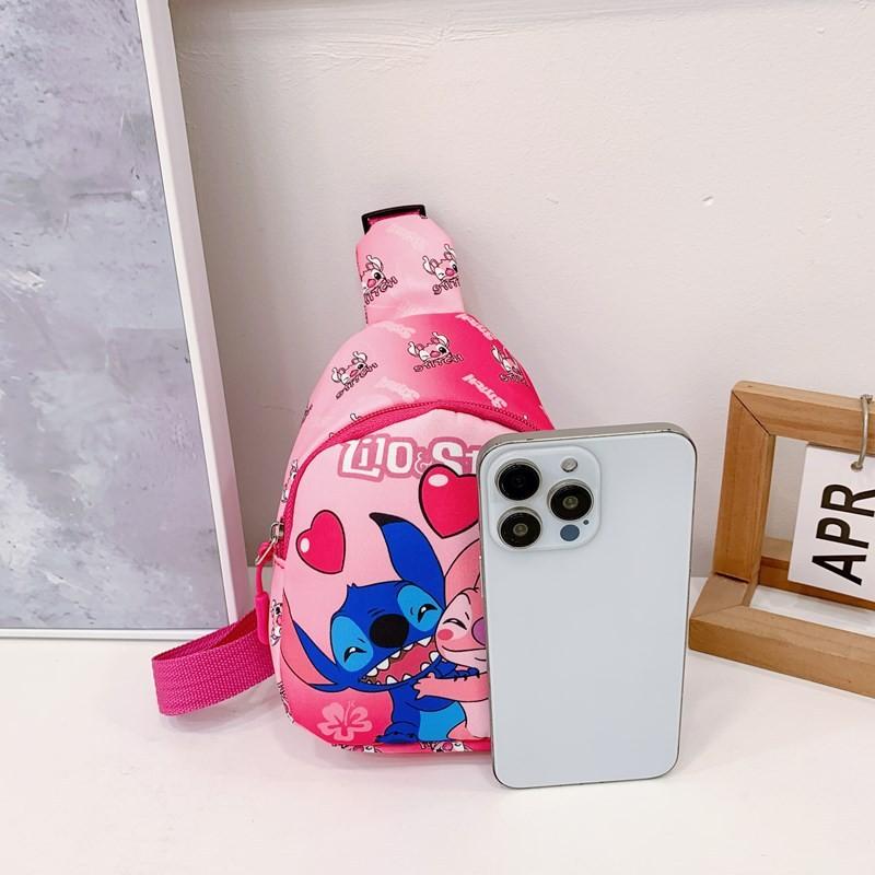 Stitch Kids Chest Bag Cartoon Nylon Small Crossbody For Toddler Daycare