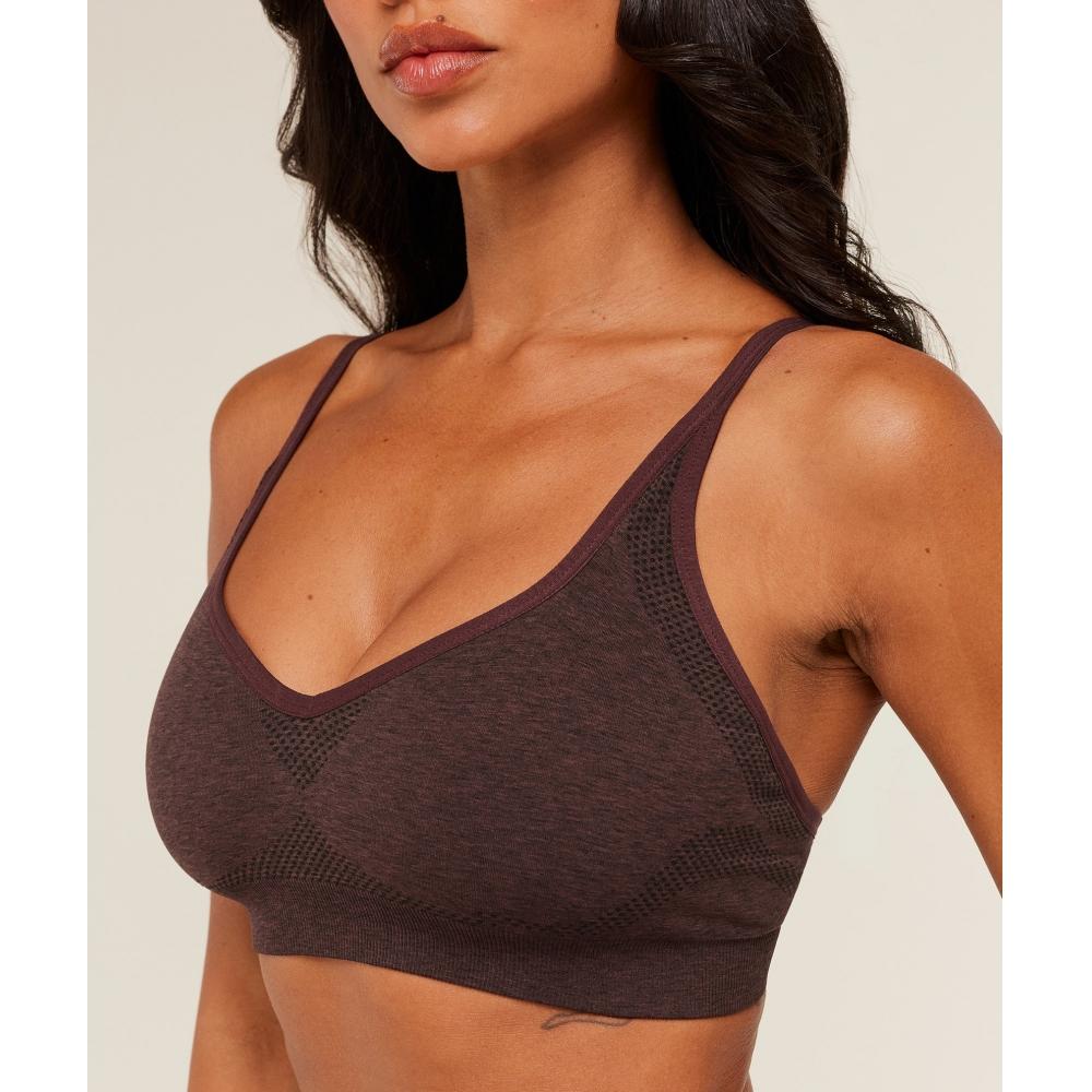 Gymshark Vital Sports Bra Rich Maroon Marl B5c7s Nc65
