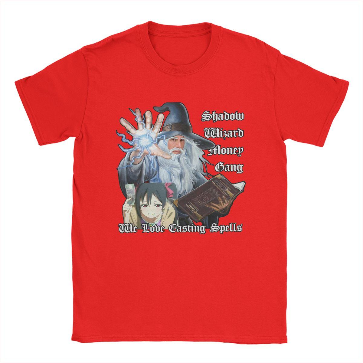 

Men Shadow Wizard Money Gang T Shirts Pure Cotton Tops Funny Short Sleeve Crew Neck Tee Shirt Plus Size T-Shirt S