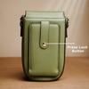 RSINC Small Crossbody Bags Semi Oval PU Leather Adjustable Shoulder Olive Green B0DVQ175YL