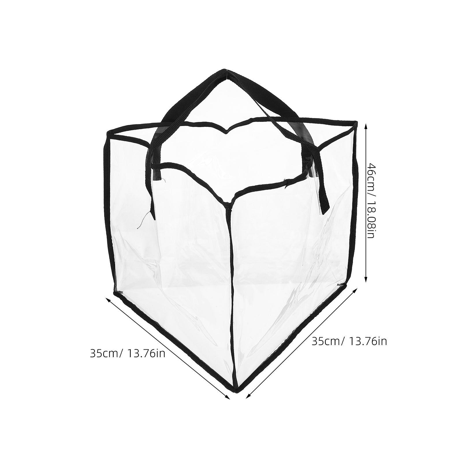 

2Pcs Clothes Hanger Organizer Bag Triangular Foldable Space Saving Large Capacity Closet Laundry Room Storage 18.1x13.8x13.8 прозорий