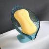 Bathroom Soap Tray Leaf-shaped Suction Cup Drain Soap Box Soap Box Shelf Non-punching Wall-mounted Bathroom Organizers