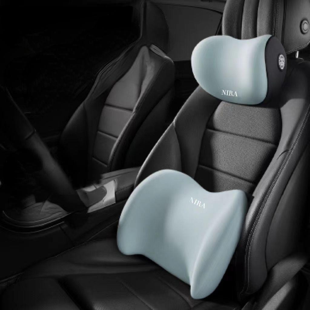 Auto Komfort Lordosenstützen für Sitze Auto Nackenkissen Kissen Memory-Schaum Auto Lordosenstütze Zubehör Universelles Taillenkissen
