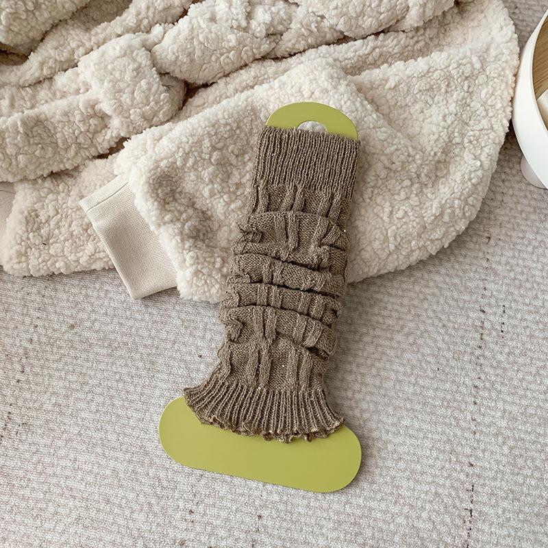 Autumn and Winter Sweet Women Leg Warmers Thin Knitted Long Heap Socks