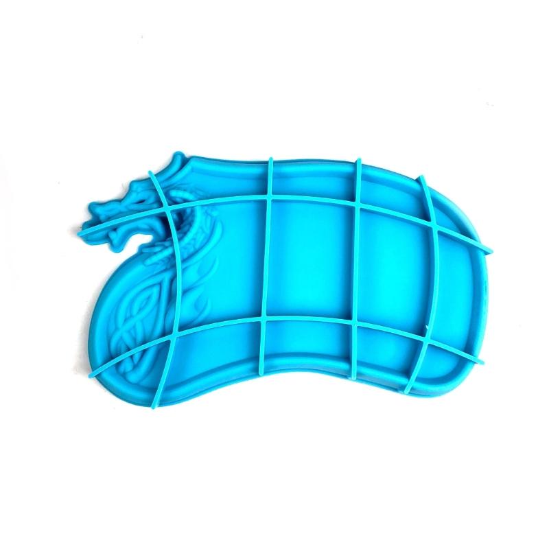 Tray Molds Cup Pad Molds Epoxy Resin Molds Dragon Head Shaped Silicone Material for DIY Hand-Making Resin Artworks