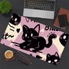 Kawaii Schwarze Katze Muster XXL Gaming-Mauspad, Computerzubehör, Tastatur und Laptop Rutschfeste Gummi-Schreibtischmatte für PC Laptop