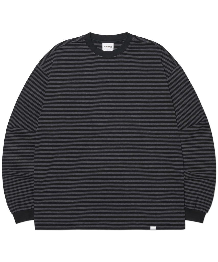 Nomaenyueol Nm Border Long Sleeve Tee - Black