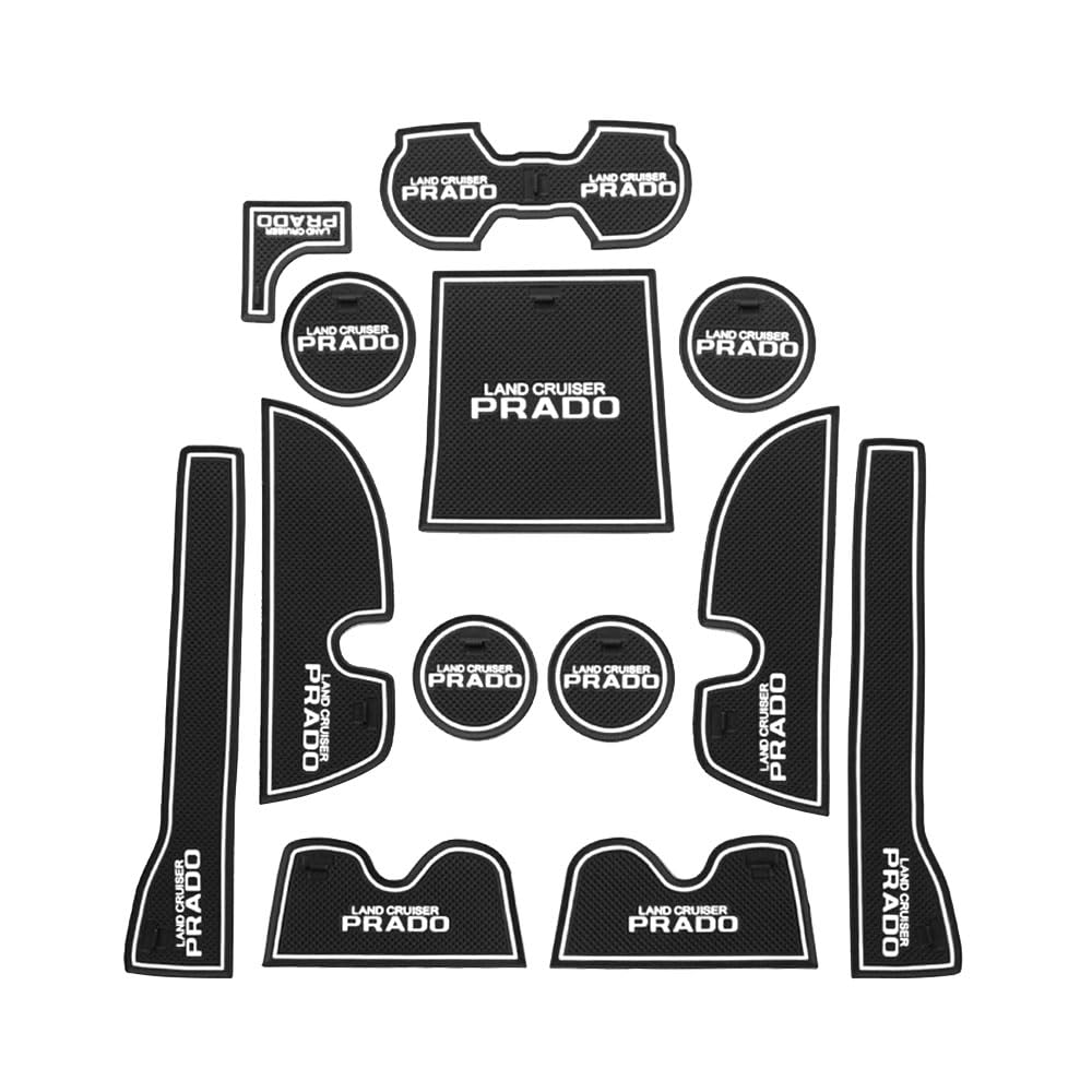 

LEXLEYS Toyota Land Cruiser Prado 150 Серия Специальные резиновые накладки для слотов в дверях, Карманы в дверях PRADO, Консоль и коврики, Коврики, Коврики, Набор из 13 штук, белый