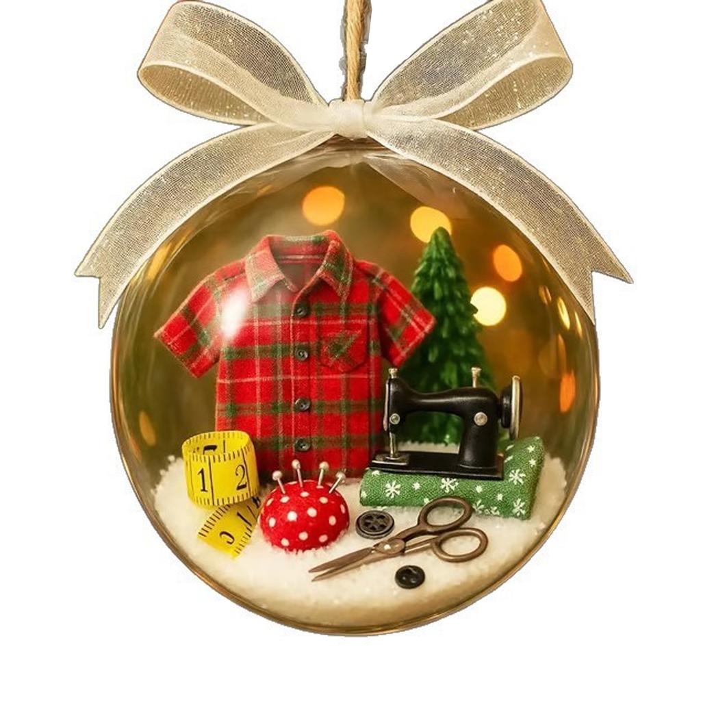 1PC Sewing Ball Christmas Holiday Snowball Exquisite Design, for Indoor and Outdoor Christmas Atmosphere