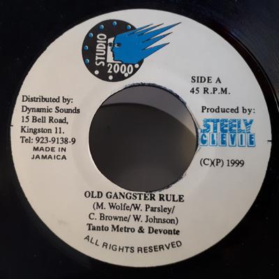 7inch Record TANTO METRO & DEVONTE - Old Gangster Rule NONE Studio 2000 1999 Jamaica Reggae, Ska & Dub Used