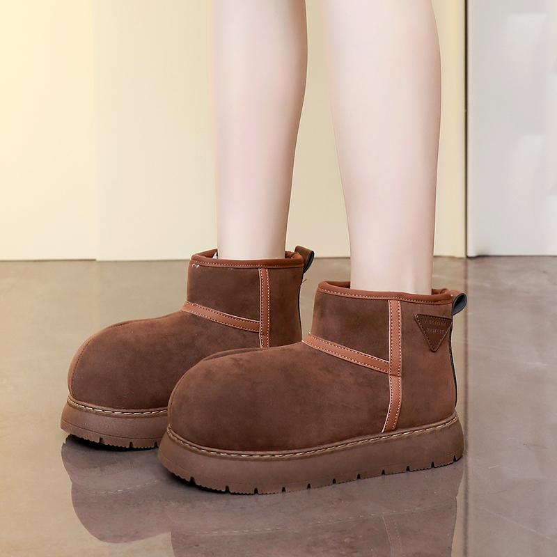 Women's  Winter Warm Cotton Shoes for Outdoor Casual Travel Thick-Soled Anti-Slip and Durable Snow Bo with Free Shipping