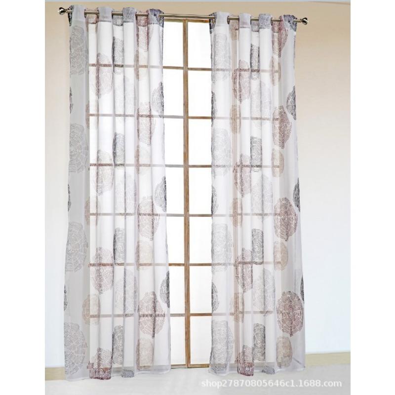 Ht-015 Printed Curtains, High Density Yarn Transfer Printed Curtains, Balcony Window Screens