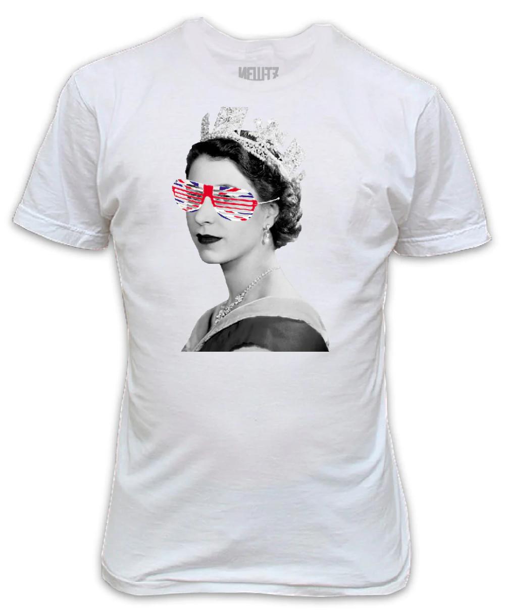 Queen wearing Union Jack Sunglasses T-Shirt for Queens Jubilee 2022 XXL