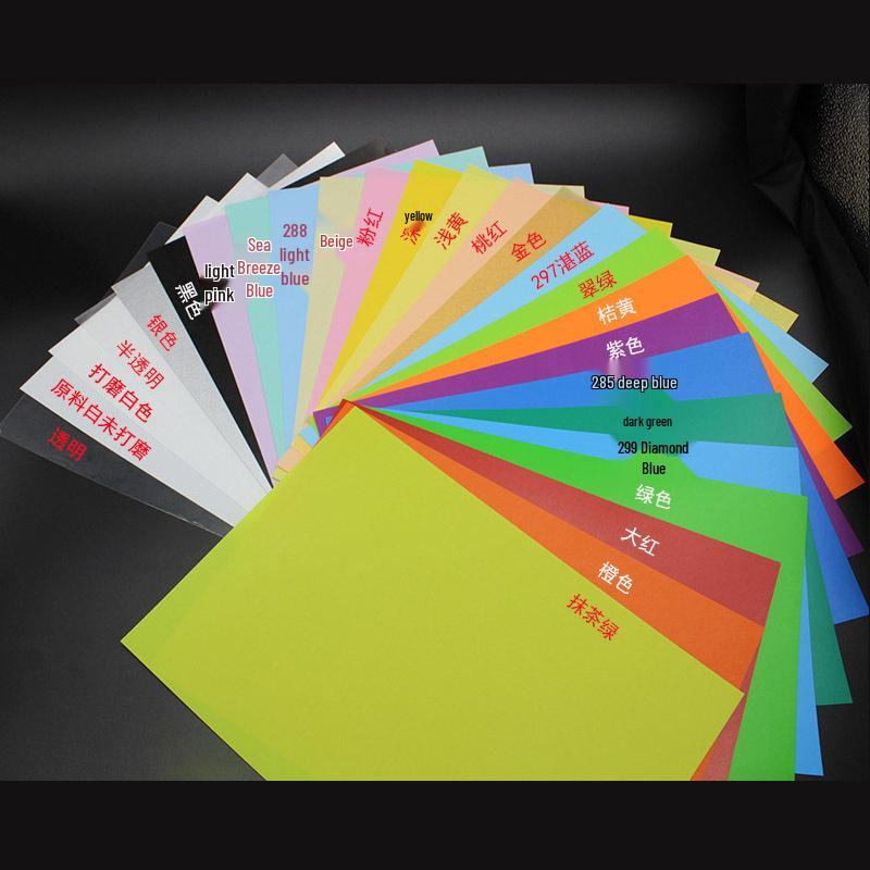 Colored Pencil DIY Semi-Transparent Shrinkable Plastic Sheets, 14.5x20cm 20x29cm Random Colors (10 colors/pack)