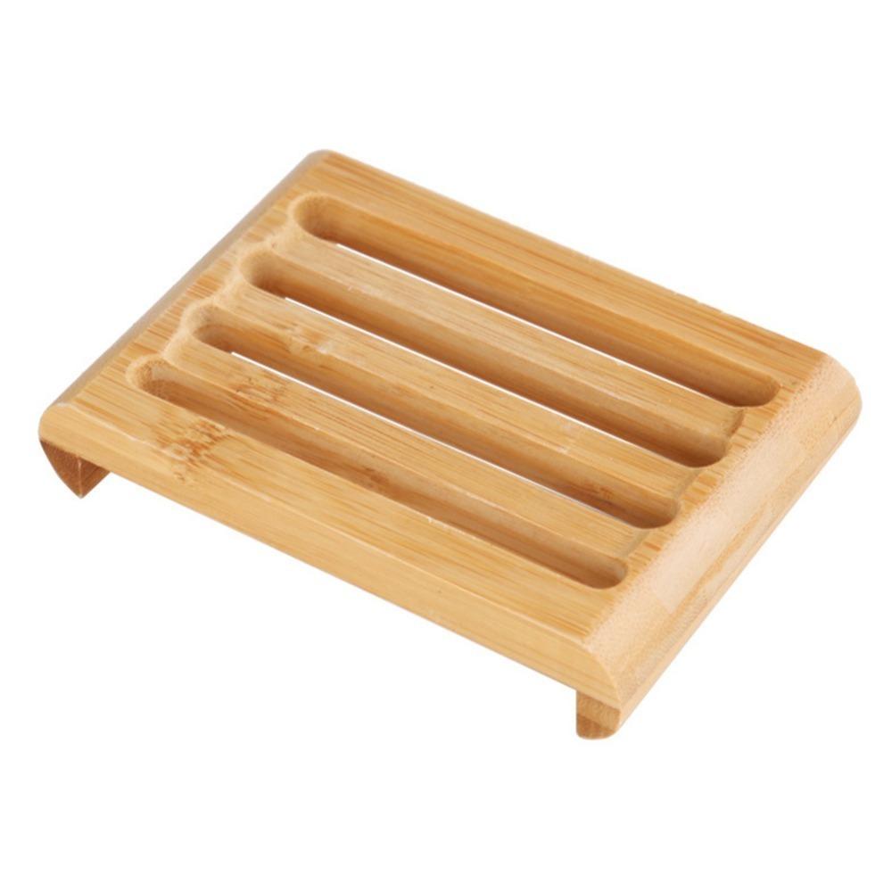 Wood Color Drainage Soap Dish Wood Hotel Household Soap Rack Family Bathroom Soap Storage 1 X Soap Dishes